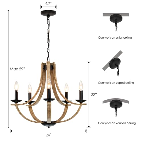 Farmhouse Chandeliers for Dining Room Light Fixture