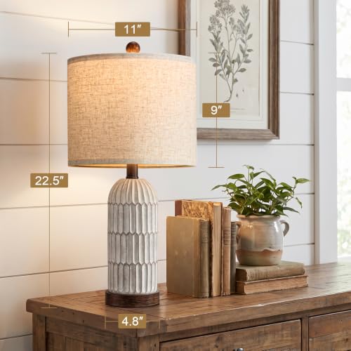 22" Bedside Table Lamps Set of 2