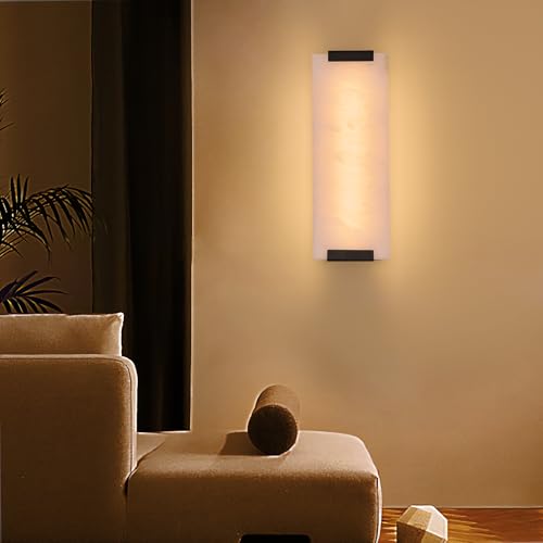14.2in Alabaster Wall Sconces (2 Count)
