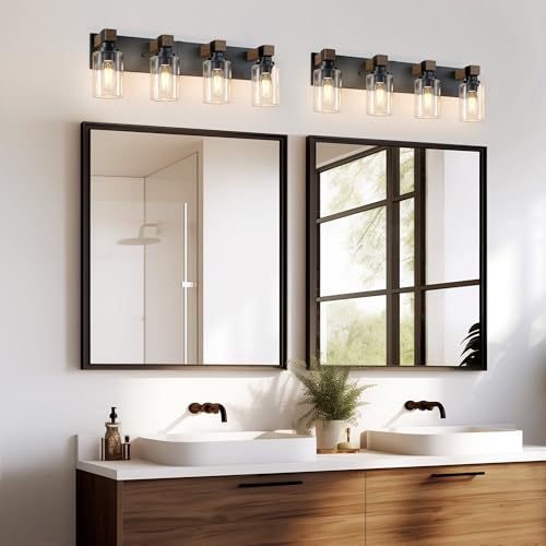 Farmhouse 4 Light Bathroom Vanity Light Fixtures