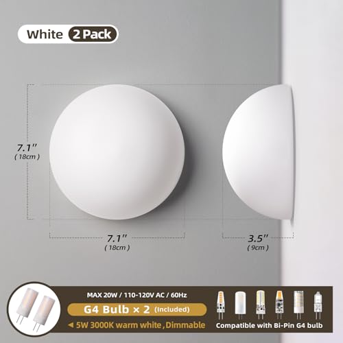Modern Globe Glass Wall Sconces Set of 2 (2 Count)