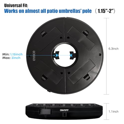 Patio Umbrella Light 3 Brightness Modes Cordless