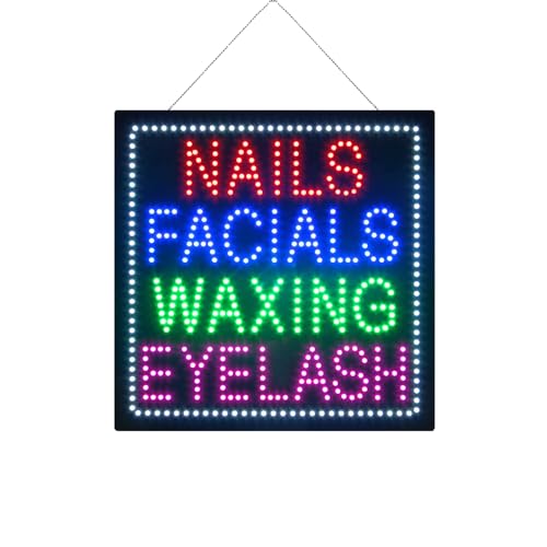 Nails Facials Waxing Eyelash LED Neon Sign