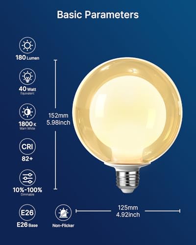 G125 Decorative Large Globe LED Bulb