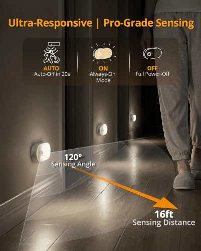 Rechargeable Battery Night Light with Motion Sensor (4 Count)