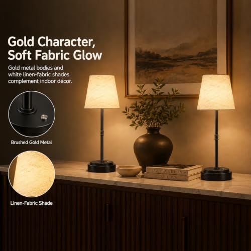 Cordless Table Lamps 2 Pack (2 Count)
