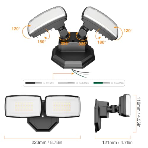 32W Smart Flood Lights Outdoor (Black)