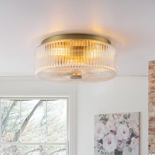 13.9 Inch Gold Flush Mount Ceiling Light