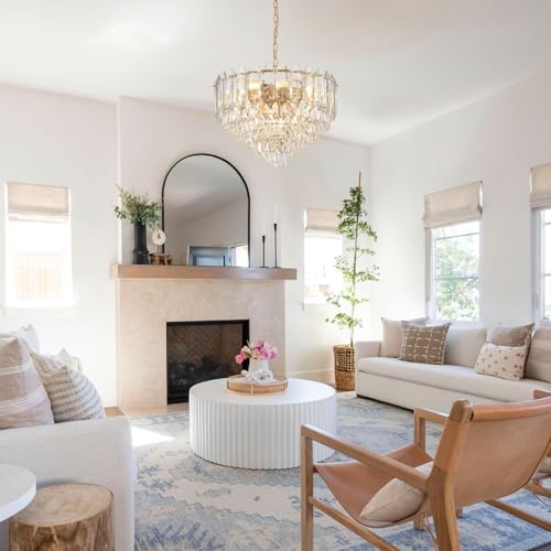 Modern Crystal Chandelier Gold 24" K9 Crystal Chandelier 6