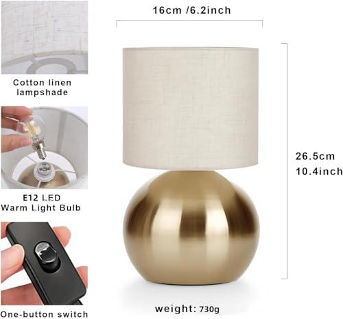 Modern Small Table Lamp Set of 2 (2 Count)