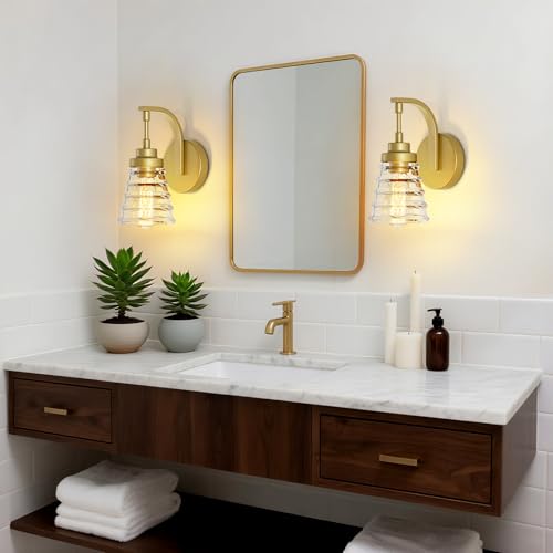 Gold Bathroom Wall Sconce