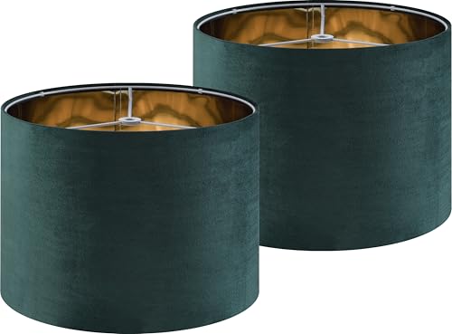 Green Velvet Lampshades Set of 2 (2 Count)