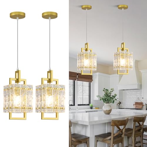 Gold Pendant Light Fixture (2 Count)