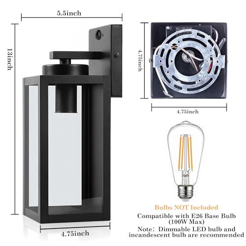 Upgraded Motion Sensor Outdoor Wall Lights (2 Count)