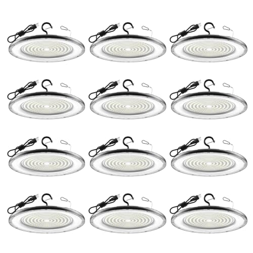 300W UFO High Bay Light 12Pack 45000LM LED Shop Lights Plug & Play (12 Count)