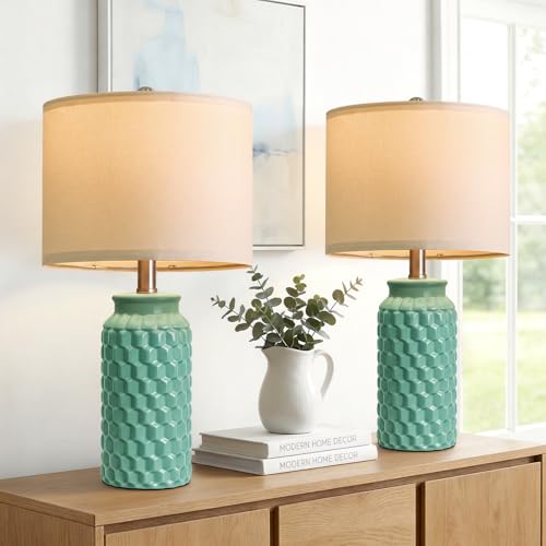 20.5" Ceramic Table Lamps Set of 2 (2 Count)