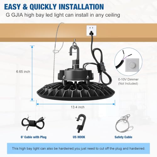 UFO LED High Bay Light 200W 30000LM 5000K DLC