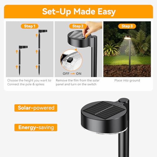 6 Pack Solar Pathway Lights Outdoor (6 Count)