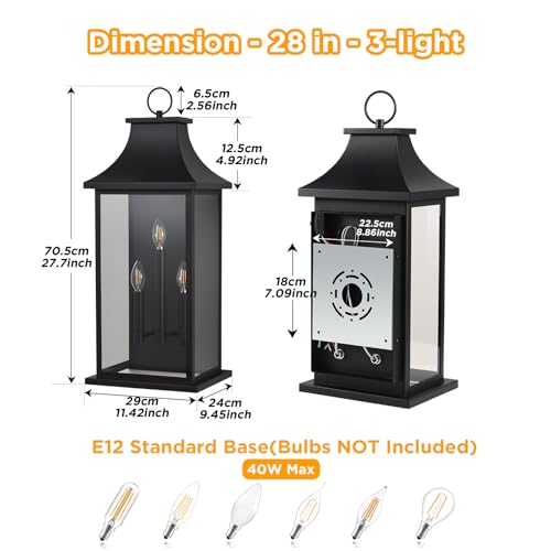 1 Pack 28'' Extra Large Outdoor Wall Lights