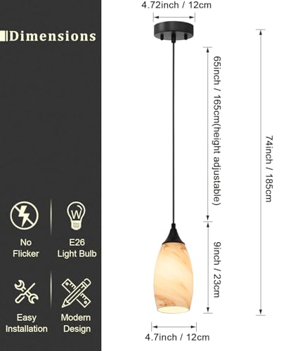 Vintage Art Brown Stripe Pendant Lighting