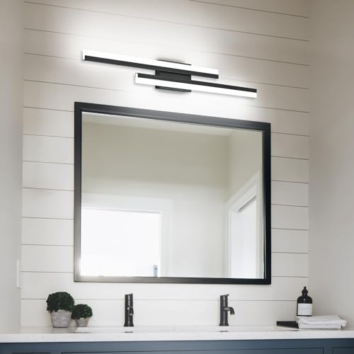 32 Inch LED Vanity Light Black Bathroom Light Fixtures Over Mirror Modern Bath Lighting Bar 5CCT