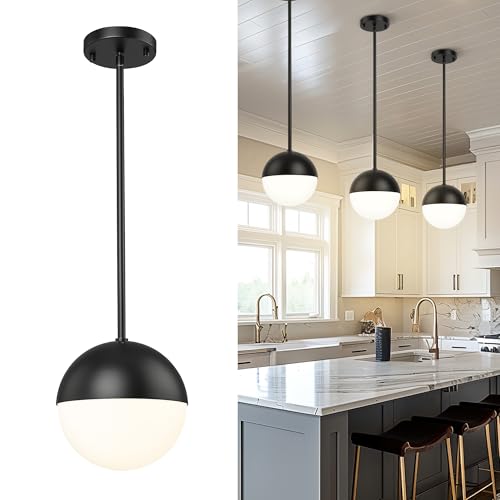 8 inch Black Pendant Lights Kitchen Island