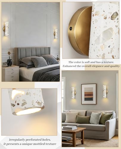 11" Wabi Sabi Marble Wall Sconce
