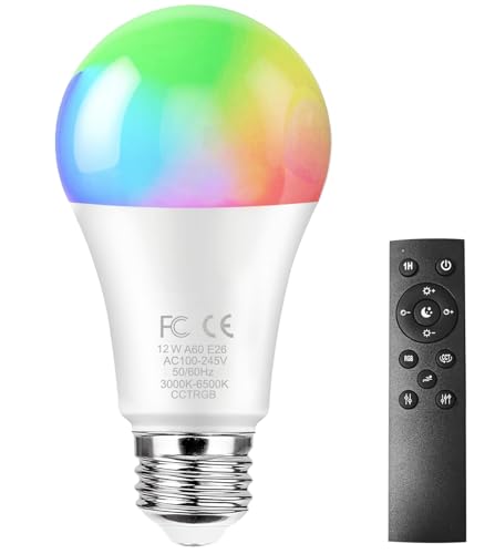 E26 12W Smart LED Bulb with a 2.4GHz Remote Control