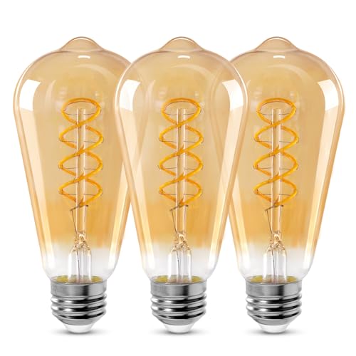 ST64 LED E26 Vintage Edison Light Bulbs (3 Count)