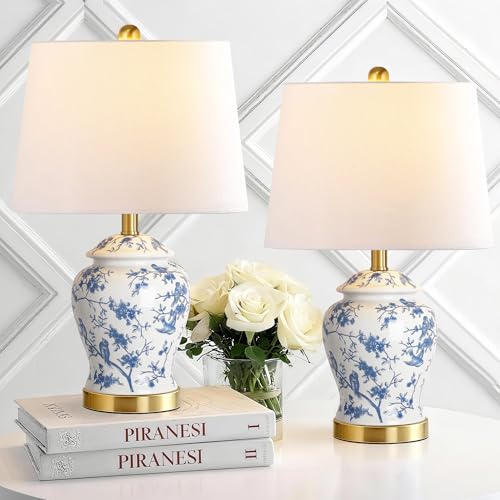 Chinoiserie Ceramic Table Lamps Set of 2 for Living Room (2 Count)
