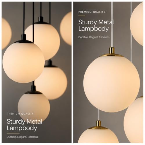 Gold Globe High Ceiling Chandelier (Gold / 15-Light)