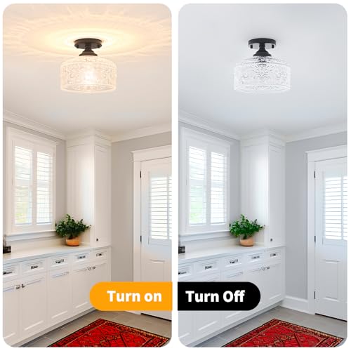 Small Semi Flush Mount Ceiling Light Fixture