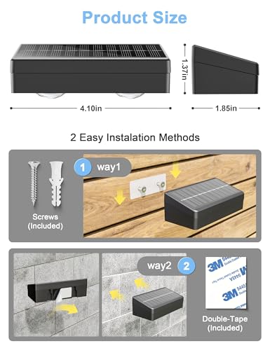 Fence Lights Solar Powered with Remote 12 Pack (12 Count)