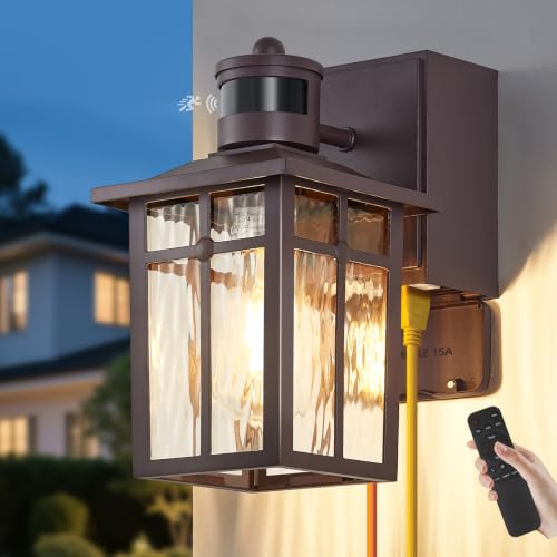 Porch Light with GFCI Outlet with Remote