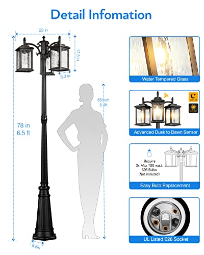 Dusk to Dawn Lamp Posts Outdoor Lighting