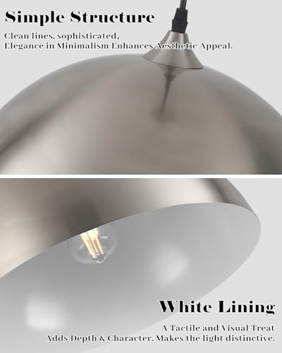 Brushed Nickel Pendant Lights Kitchen Island (2 Count)