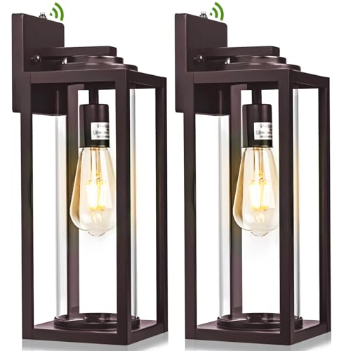 Large Dusk to Dawn Outdoor Wall Lights (2 Count)
