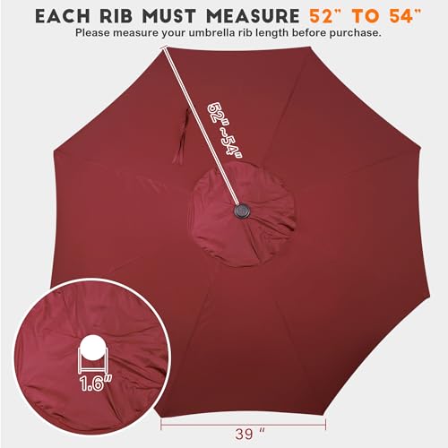 9ft Patio Umbrella Replacement Canopy