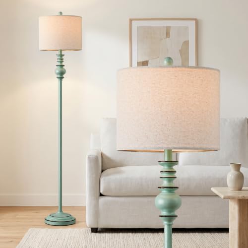 64.25" Farmhouse Floor Lamp for Living Room (Antique Blue)