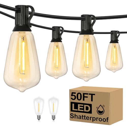 50FT Outdoor String Lights 27 Bulbs