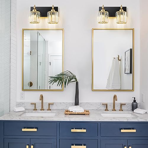 2 Light Crystal Bathroom Vanity Lights