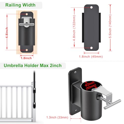 Deck Railing Umbrella Holder