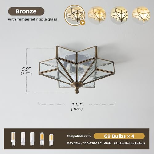 Star Vintage Bronze Ceiling Light