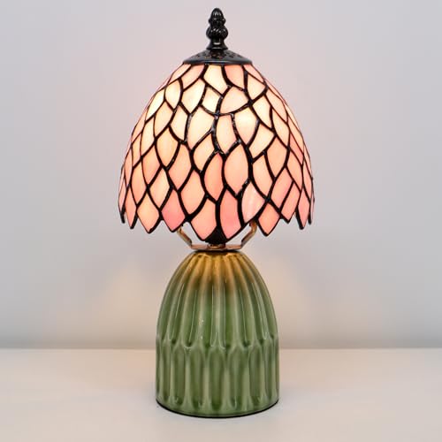 Tiffany Stained Glass Mushroom Table Lamp 12.5 Inch