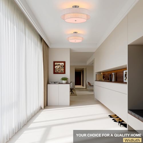 21.7" Large Chrome Flush Mount Ceiling Light
