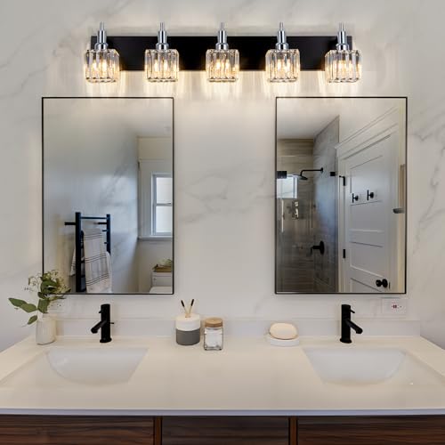 Black Chrome Bathroom Vanity Lights