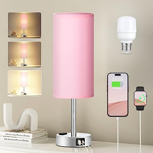Pink Bedside Lamp for Bedroom
