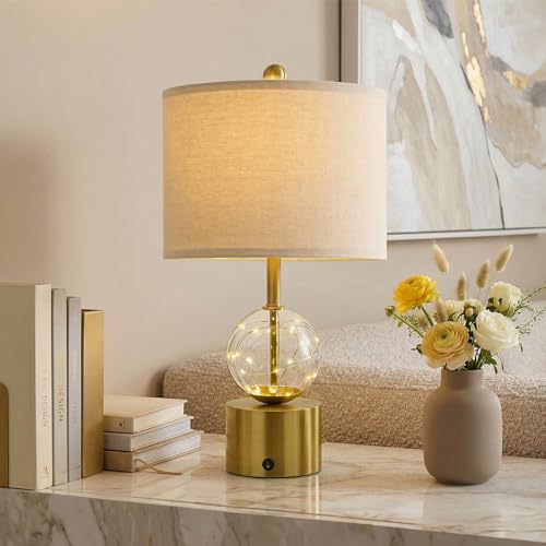 20.5" Small Bedside Table Lamps for Bedroom Nightstands (2 Count)