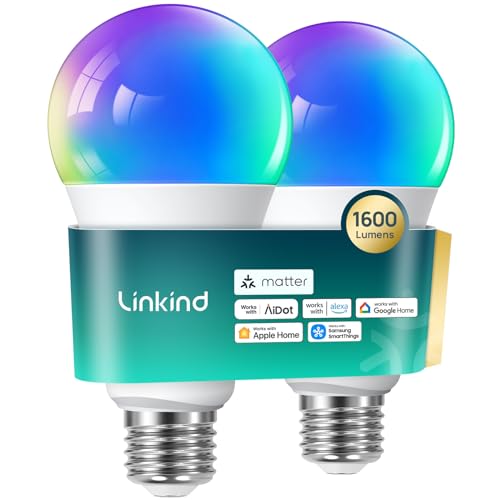 Matter Smart Light Bulbs (2 Count)