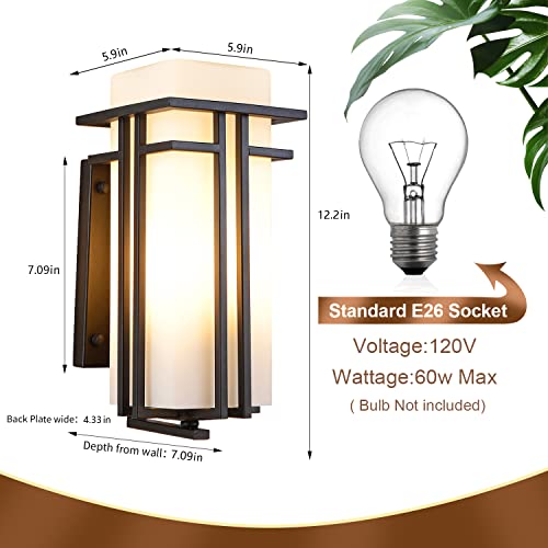 Outdoor Porch Light Wall Mounted Waterproof Wall Lantern Exterior Light Fixture for Entryways Yards Garage Front Porch
